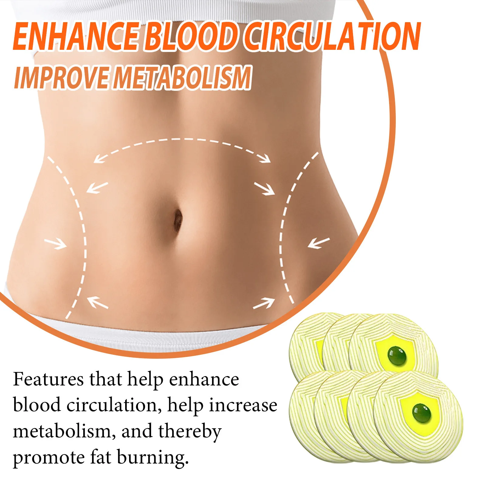 Ximonth Body Shaping Patch Lose Weight Reduce Tummy Fat Firm Belly Thigh Improve Edema Lymphatic Drainage Detox Slimming Sticker