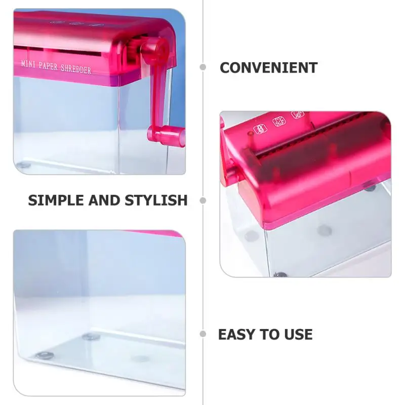 Description Picture 5 of itemHousehold Wear Resistant Convenient Manual Shredder Paper Cutting Tool School Small Shredder for Home School Document Office