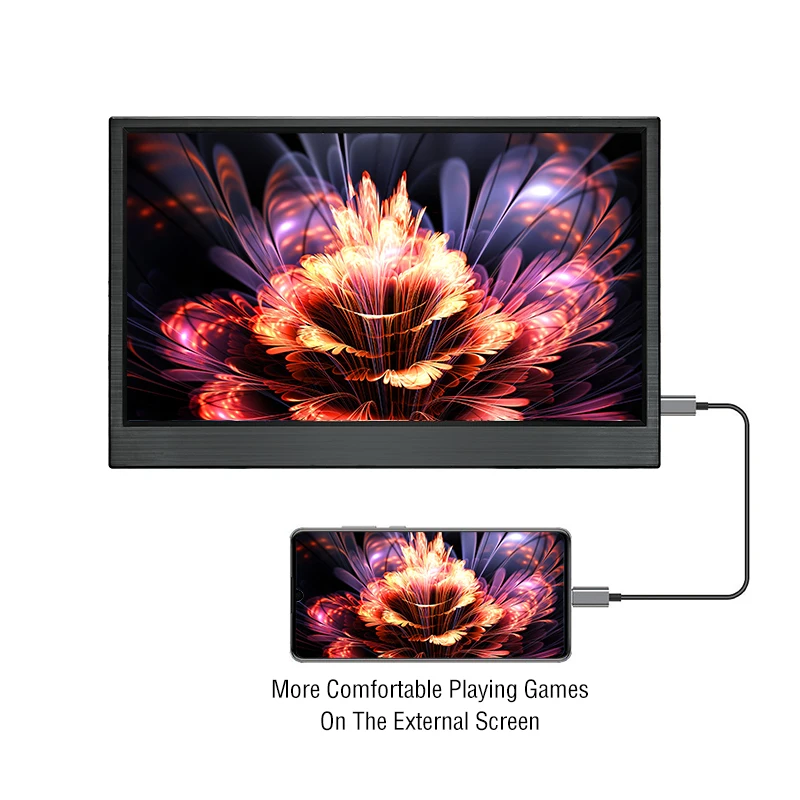Anmite 15.6-Inch Portable Touch Monitor 1080P HDR 16:9 Low Blue Light For XBox PS4 / 5 Switch Cell Phone PC Loptop Extension 6