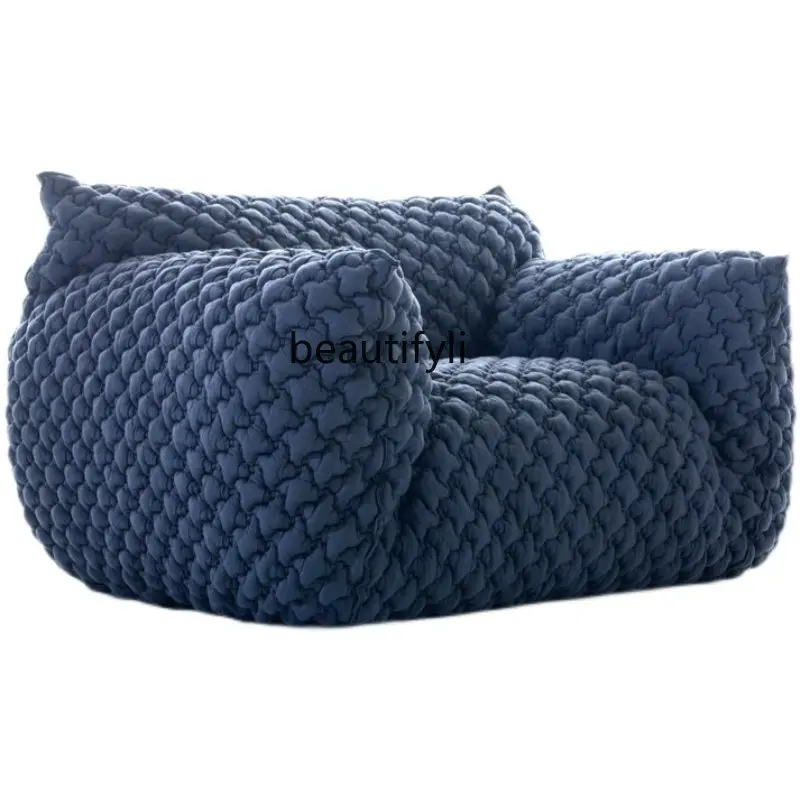 

Blue Fat Man Armchair Bubble Lazy Sofa Bedroom Personality Leisure Chair Clouds Comfortable