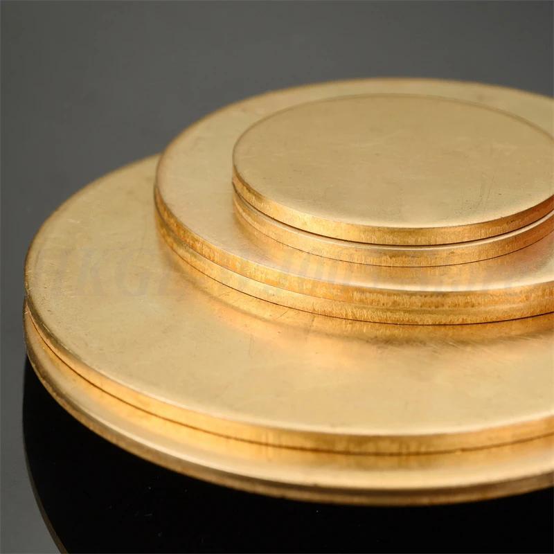 Thick 0.3-4mm H62 Brass Disc Dia 10-300mm Round Brass Plate Circular Brass Plate Thin Brass Circular Plate Sheet