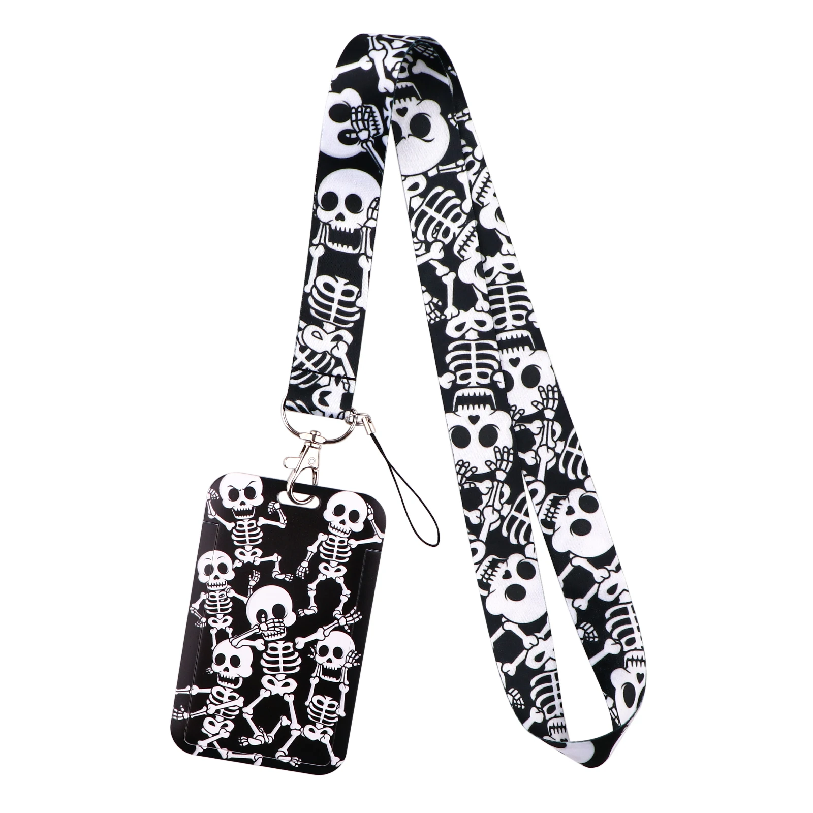 Skeleton Design Lanyard Card Holder and Badge Neck Strap