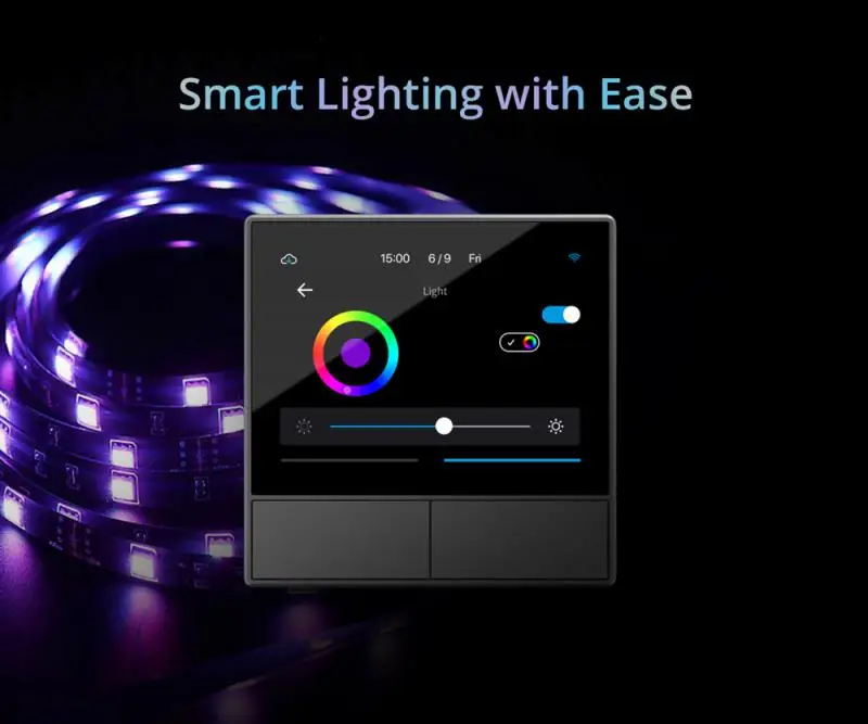 Wi-Fi, Termostato, Controle All-in-One, Painel de Parede