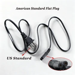 Universal Power Cord - 1M Long with European Round or American Flat Plug - 5PCS (B - US Standard)