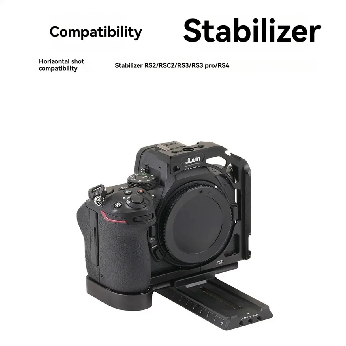 N05R JLWIN Nikon Z5 II 카메라 액세서리 마운트용 하프 카메라 케이지 향상된 사진 비디오 촬영 카메라 액세서리