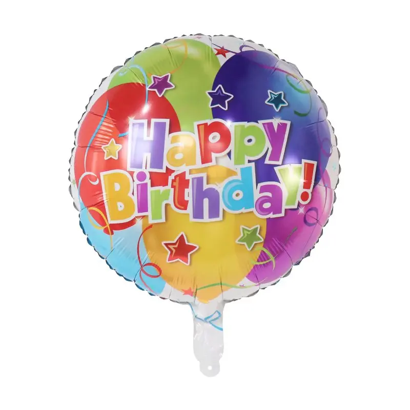 50 stücke 18 zoll Runde Folie Ballon Alles Gute Zum Geburtstag Aufblasbare Folie Helium Ballons Geburtstag Party Dekoration Kinder Spielzeug Luft globos – Detail 4