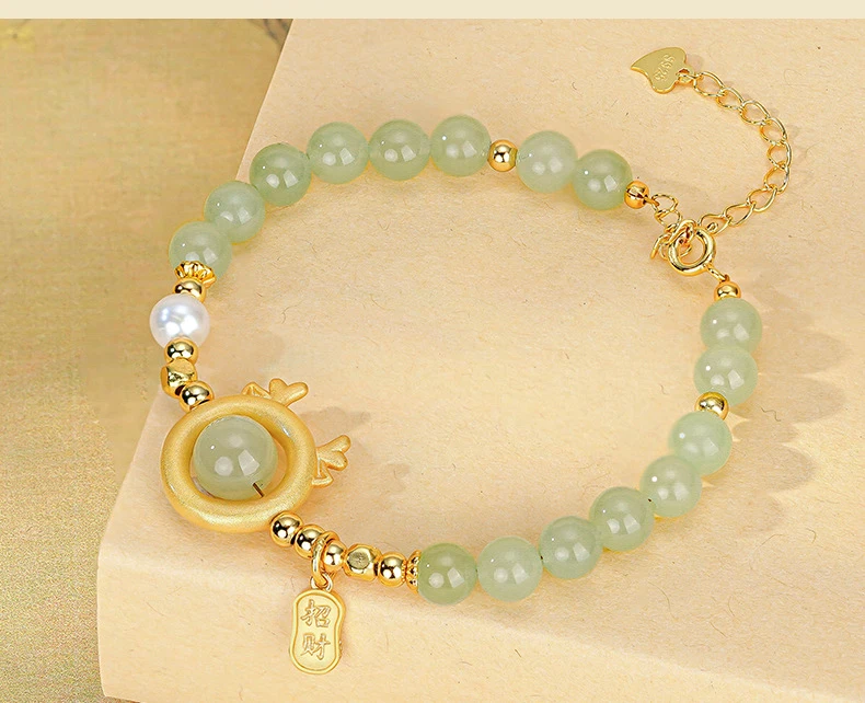 Edlen Schmuck Geburtstag Stil Geschenk Sternzeichen Drachen Dekoration Hotan Jade Armband Licht Luxus Advanced Sense Für Frauen – Detail 5