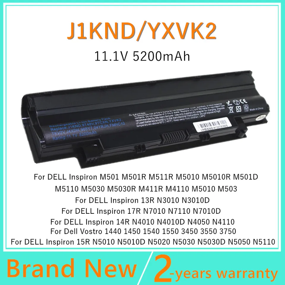 Batería Original Y Nueva Para Portátil Dell Inspiron 15 (N5030, N5040, N5050) - 6 Celdas, 48Wh, J1KND