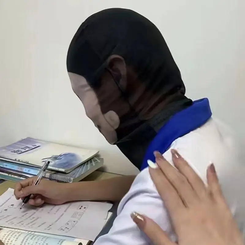 3D Face Mask Realistic Stretch Mesh Full Face Mask for Men and Women Role Play Headdress Hip Hop Balaclava Headdress Party Cosplay