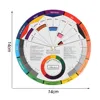 12/18 Colors Tattoo Colors Wheel Pigment Paper Card Supplies Three-tier Mix Guide Central Circle Rotate Tattoo Accessories 5