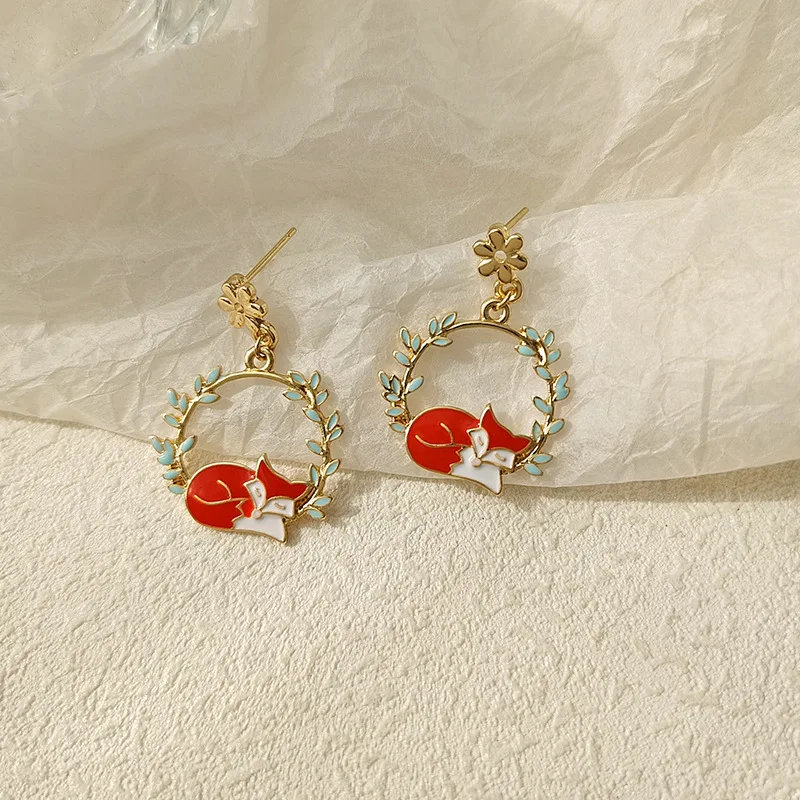 Kawaii Little Red Fox Harajuku Earrings - Limited Edition