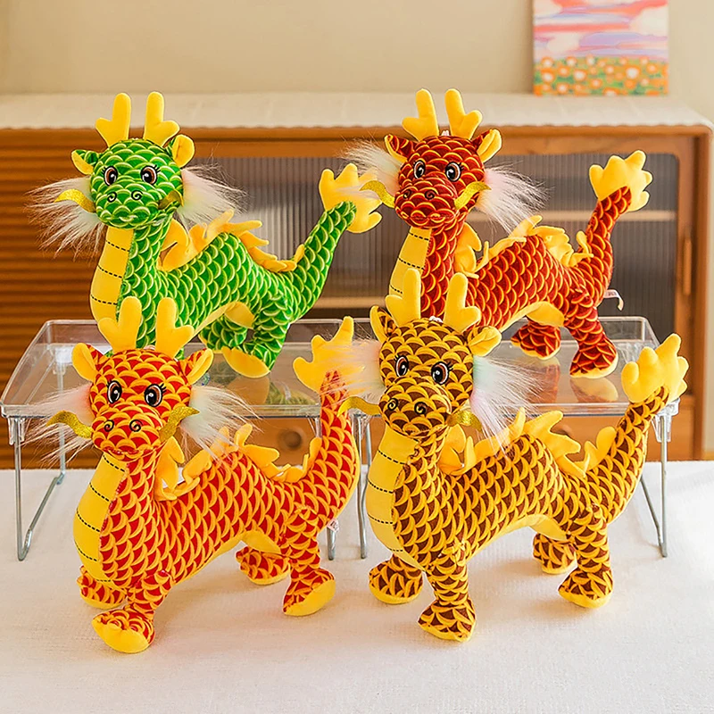 

Новинка 2024, мягкая игрушка в виде дракона в китайском стиле, игрушка в виде дракона, подарок на Новый год, детский подарок