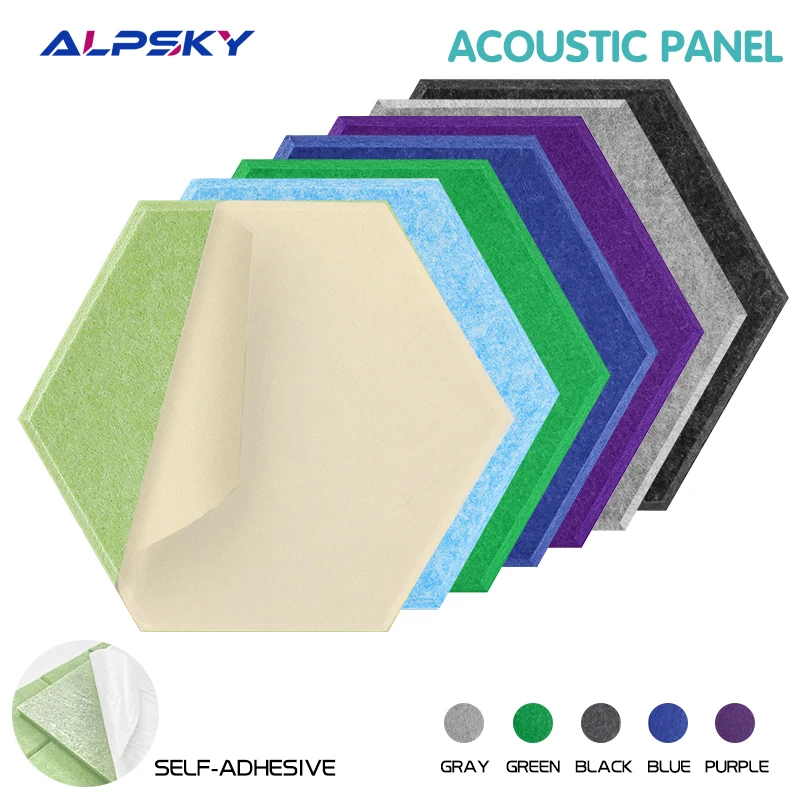 Photo inspiration: Picture Idea: 6Pcs Hexagon Polyester Wall Panels Soundproofing Sound Proof Self
