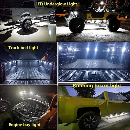자동차 LED 조명, 6000K 트럭 침대 조명, 5730 48 SMD LED 조명, 방수 RV 보트 화물 픽업용, 도요타, 툰드라, 쉐보레, 8 개 2