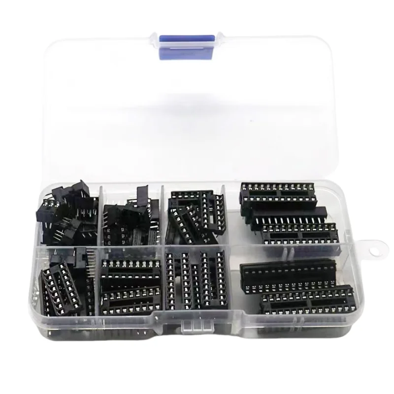 66개/묶음 DIP IC 소켓 어댑터 솔더 타입 소켓 키트 6 8 14 16 18 20 24 28 핀 DIP-6 DIP-8 DIP-14 IC