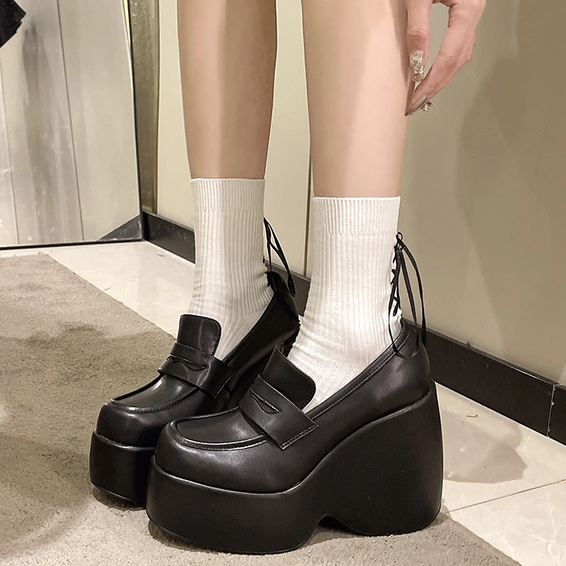 

2024 Spring Women Platform Lolita Pumps Shoes Fashion Shallow Slip On Ladies Elegant Single Dress Mary Jane