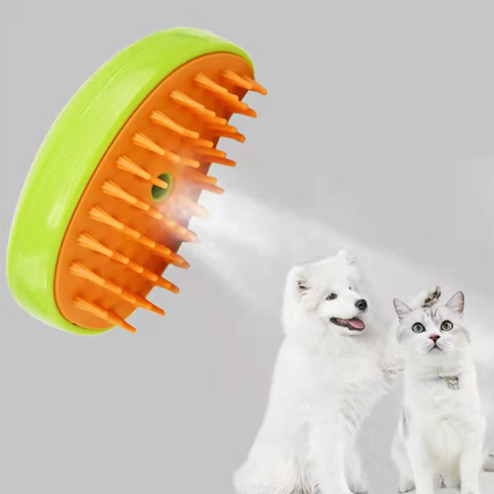 

Steamy Dog Brush Electric Spray Cat Hair Brush 3 In1 Dog Steamer Brush For Massage Pet Grooming Removing Tangled and Loose Hair