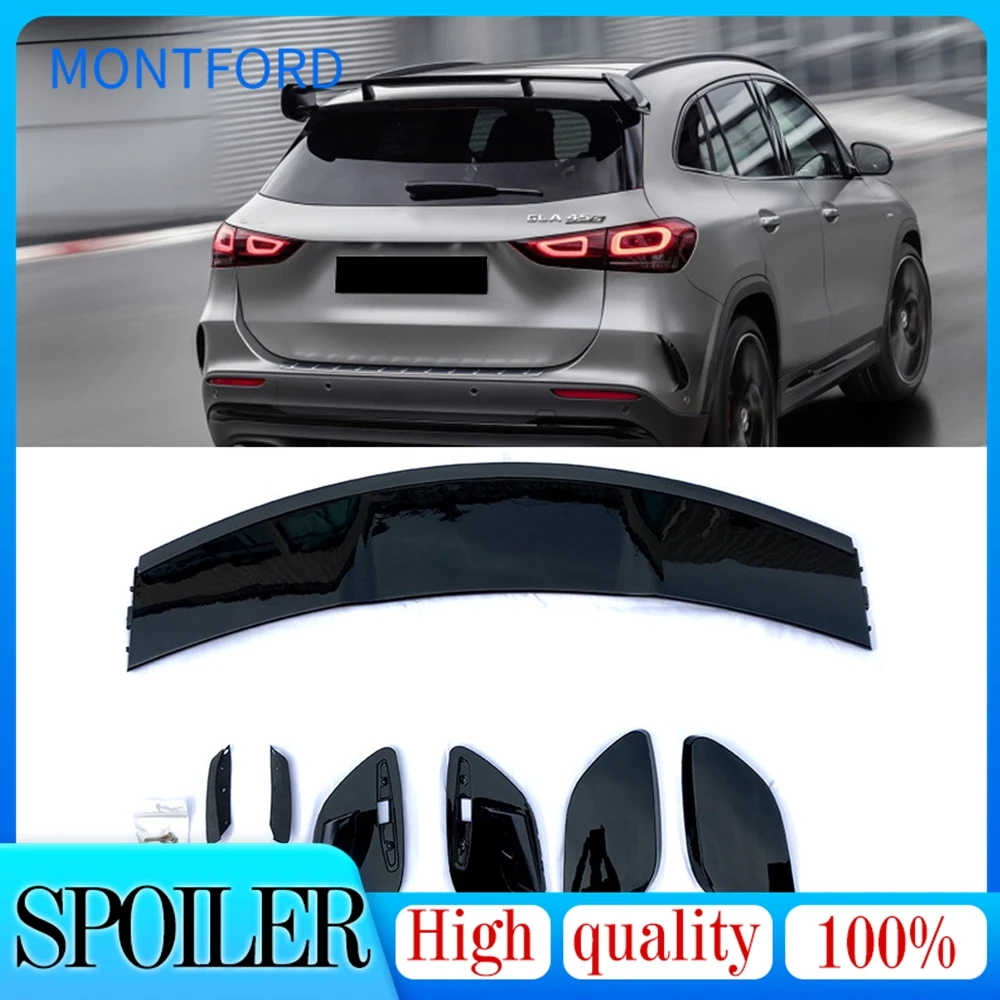 

For Mercedes-Benz GLA Class GLA180 200 GLA35 45 AMG H247 2020+ ABS Plastic Rear Spoiler Wing Trunk Lid Cover