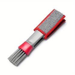 Versatile Car Interior Dusting Brush - Multi-purpose Auto Cleaning Tool (Red)