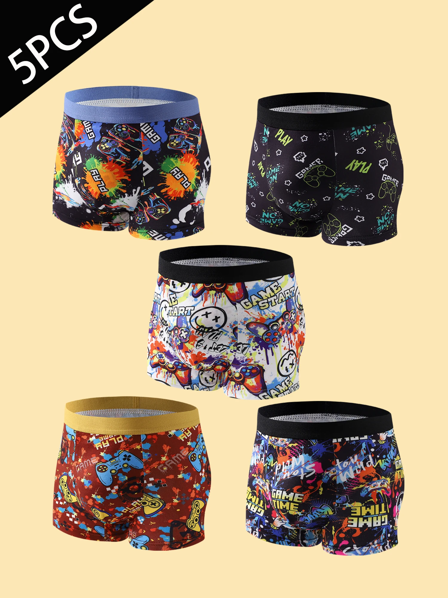 Boys Printed Cotton Boxer Set 1