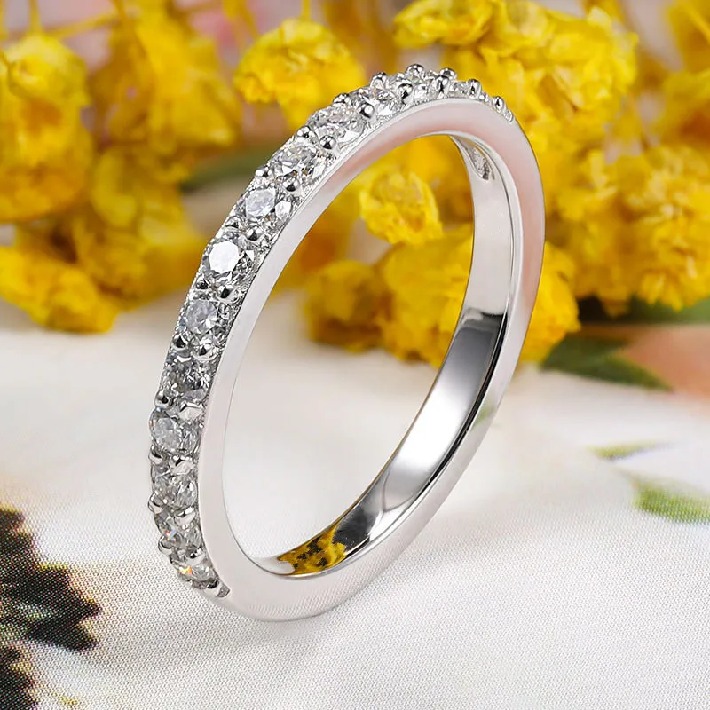 

AU585 14K женское кольцо с бриллиантами Mosan D-color VVS1 кольцо для свадьбы/помолвки/юбилея/дня рождения/фото/подарок на день Святого Валентина
