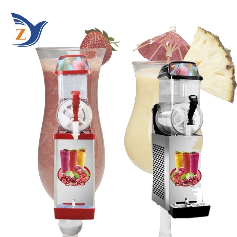 Slush machine 12L Commercial Single Cylinder Stainless Steel Milk Tea Juice Smoothie Refrigerated Temperature Control Adjustable