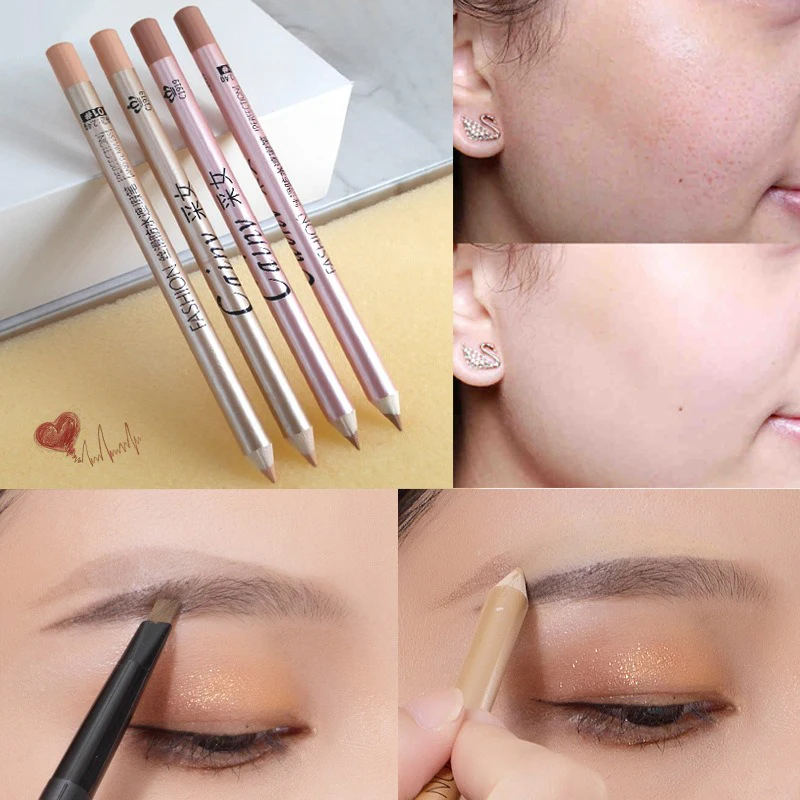 Eyelids Lying Silkworm Brightening Stick Concealer Pencil Cover Face Spots Lip Liner Matte Concealer Cream Stick