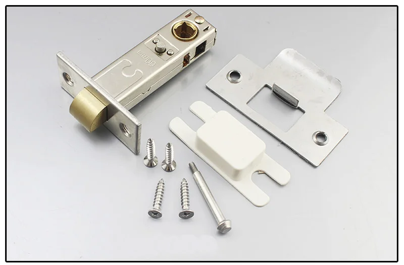 Single bolt lock body Brass lock tongue lock margin 60MM Lockable Toilet bolt Bathroom toilet
