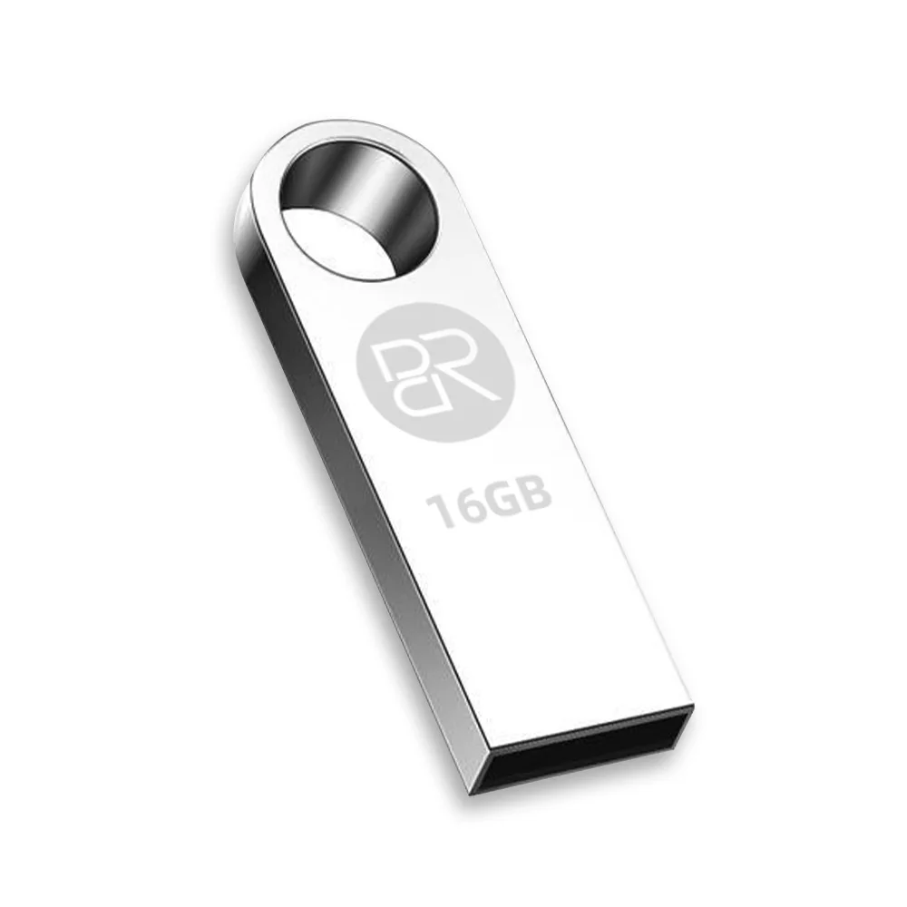 BR Metal USB Flash Drive 32GB 64GB USB 2.0 Memory Stick 16GB Pendrive Waterproof U Disk Pen Drive Flash
