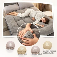 Le plus récent matelas épaissi chaud en laine d'agneau matelas Tatami matelas de dortoir d'étudiant antidérapant pliable pour chambre canapé-lit rsi 6