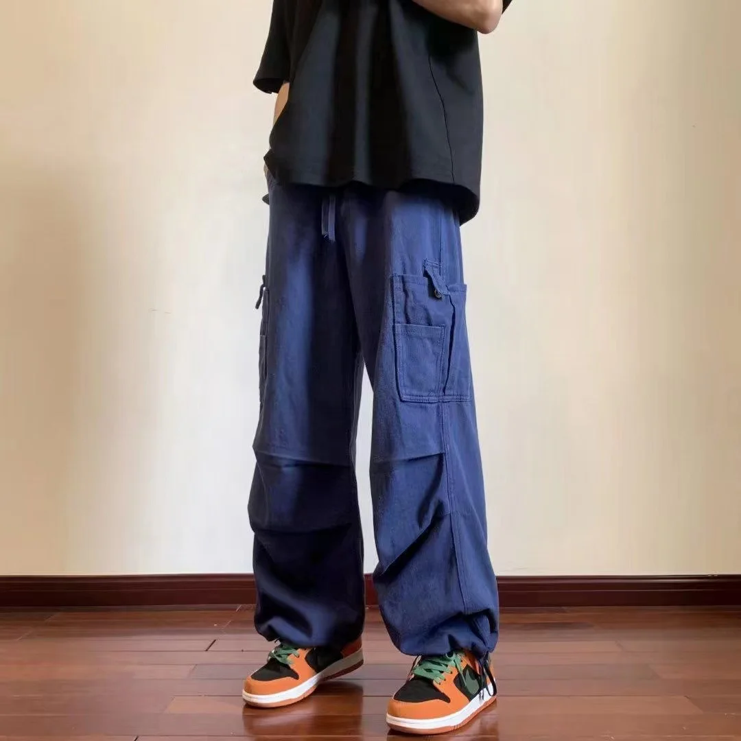 

2023 Men's Fashion Trend Multi Pocket Cargo Casual Pants Functional High Quality Trousers American High Street Sweatpants
