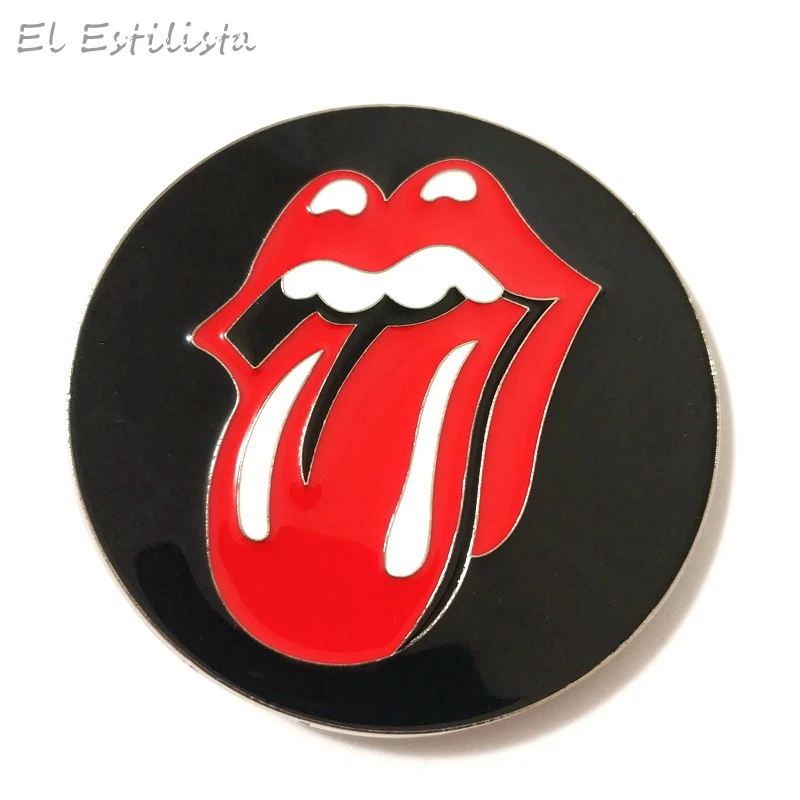 Hyperbole Rock Metal Belt Buckle Tongue Symbol Jeans Accessories Rolling Stones Logo Suit 4cm Width Belt Unisex Punk Hiphop Gift