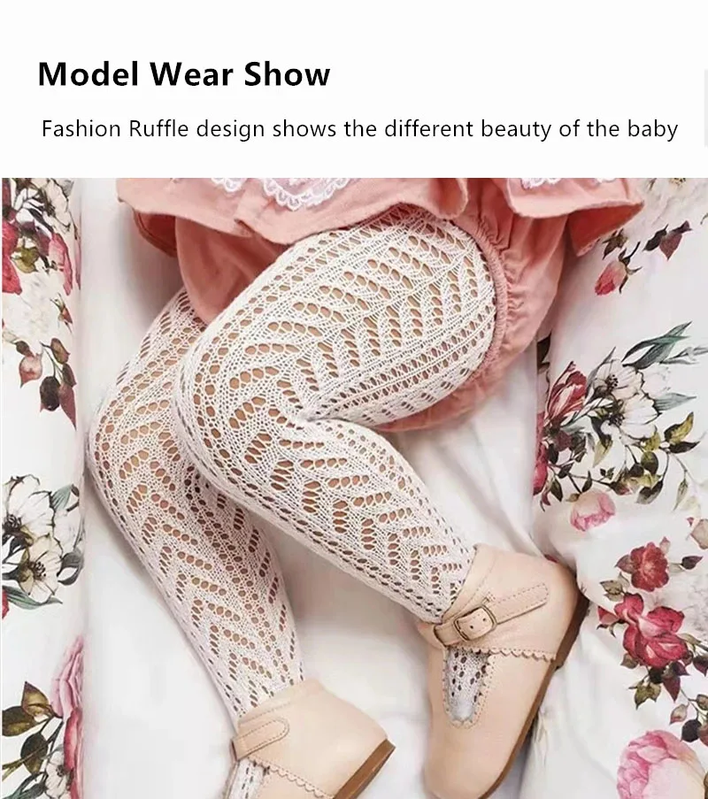 Sommer Baby Mädchen Strumpfhosen aushöhlen Mesh Strümpfe für Kinder Fisch netz Kleidung Kleinkind Spanien Stil dünne untere Strumpfhosen – Detail 4