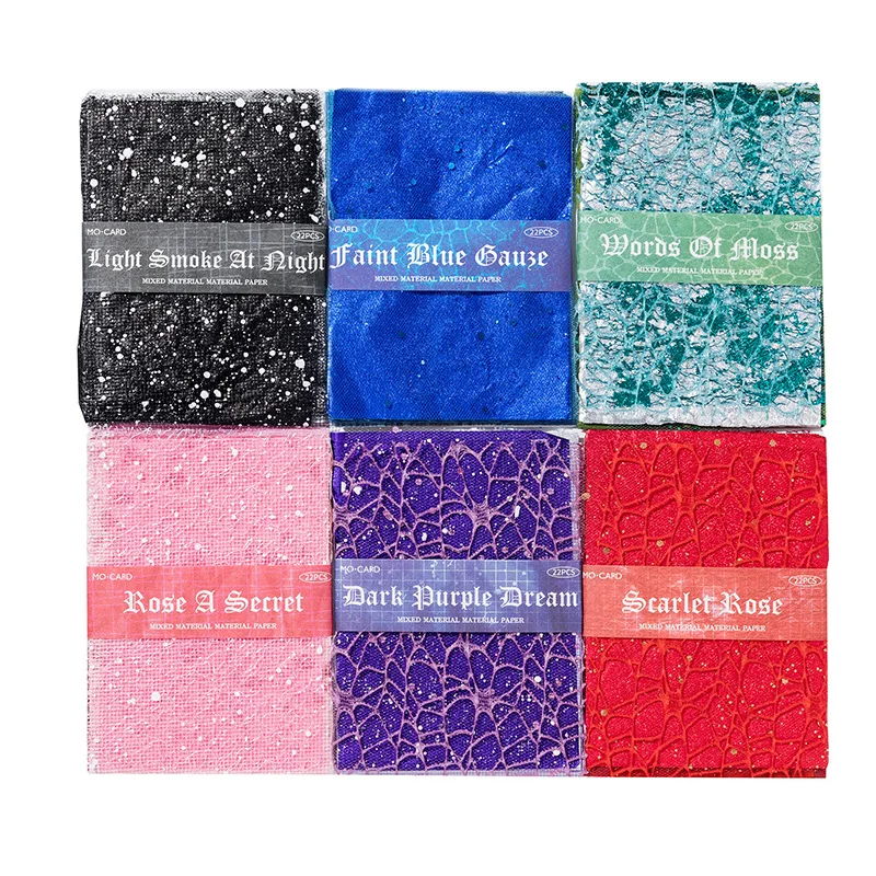 Scrapbooking Paper 22 pcs netting theme material paper Decorative Scrapbooking Diary Album Background paper Planner Craft Supplies