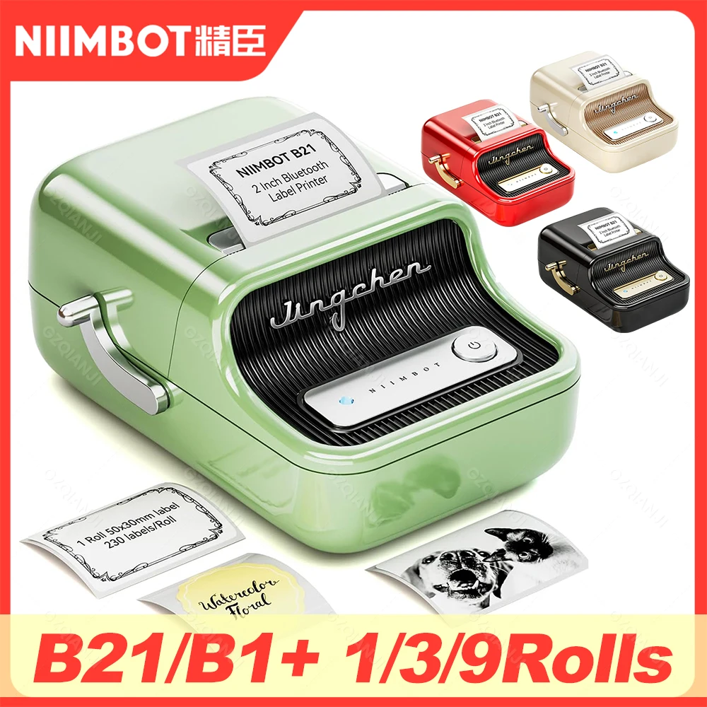 Niimbot B1 B21 Self-Adhesive Label Printer Sticker Bluetooth Mini Portable Thermal Label Maker Labeling Machine For Mobile