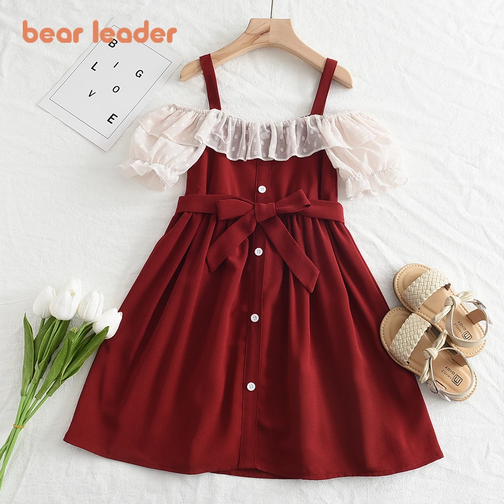 Bear Leader Summer New Girls Dress New Korean Girl Tutu Dress Lace Gauze  Princess Dress Off-shoulder Baby Girls Clothes Vestidos - AliExpress 1501