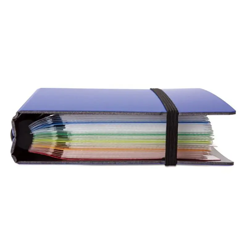 PP Portable Large Capacity Loose Leaf Business Card Holder Business Name ID Credit Bank Card Book Organizer 19.8*14*3cm 90 Slots card holder