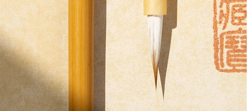 Gemischter Woll-Kalligrafiepinsel, schlanker Goldpinsel, Pinsel für chinesische Malerei, Linienzeichnungspinsel, Schreibpinsel, Anfängerset – Detail 3