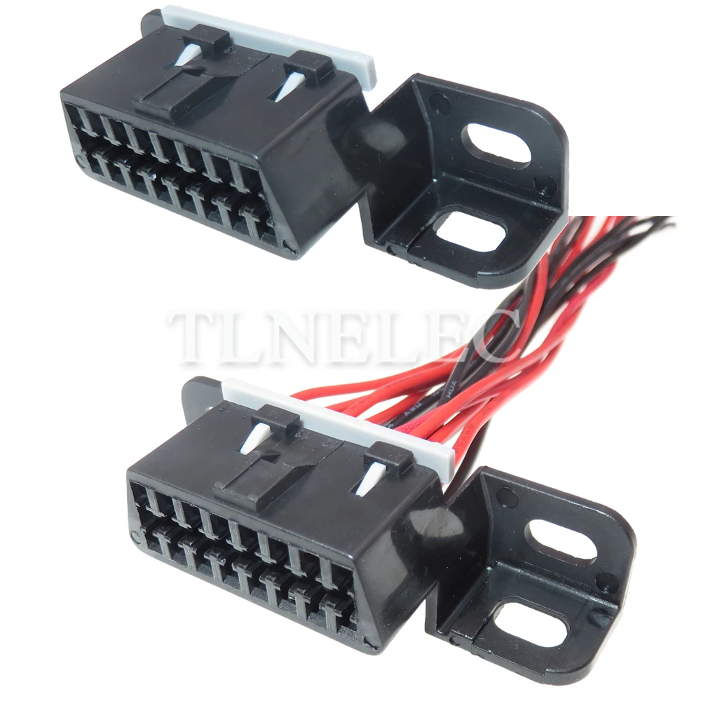 16 Pin Way Automobile Obd Diagnostic Interface Socket Auto Connector With Wires For Vw Mg610761-5