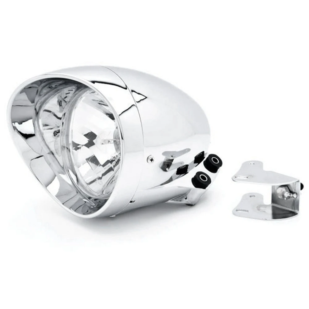 

Мотоциклетная Хромированная фара на заказ для Honda Iron Horse 400/600 YAMAHA SUZUKI KAWASAKI дальний и ближний свет