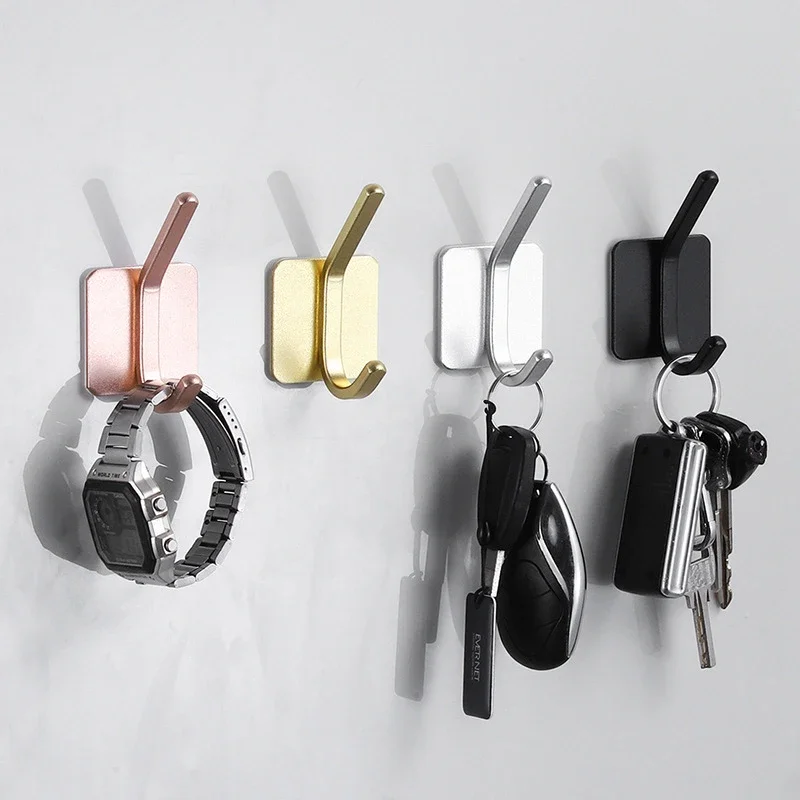 Self-adhesive Wall Stickers Hooks For Bathroom Kitchen Organizer Hook Hanging Towel Robe Cloth Key Bag Door Motorhome Hanger