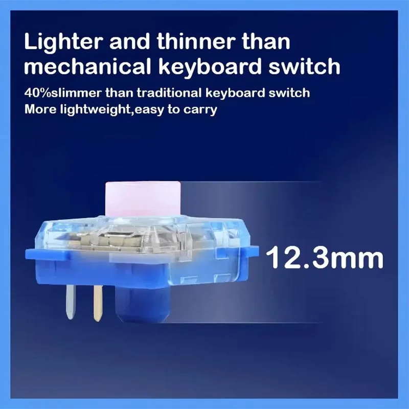 Kailh Islet Pink Silent Low-Profile Mechanical Keyboard Switches - 35g Linear Actuation