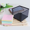 Black Mesh Paper Cube Mini Memo Note Pads Box Holder Storage Case Display Stand Dispenser for Home Office School Class 5