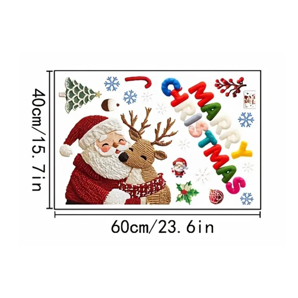 Reusable PVC Christmas Window Stickers for Kids Room