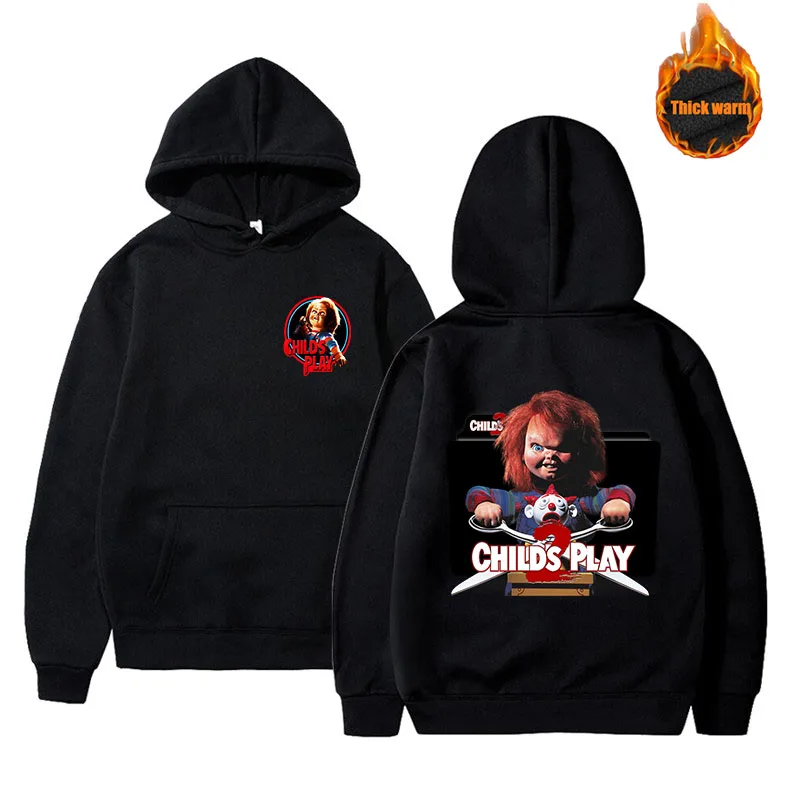 thumbnail image 1 of Película de terror juego infantil Chucky sudaderas con capucha Harajuku ropa informal estilo Hip Hop hombres mujeres Otoño Invierno Sudadera con capucha pulóver Tops, 1 of 5