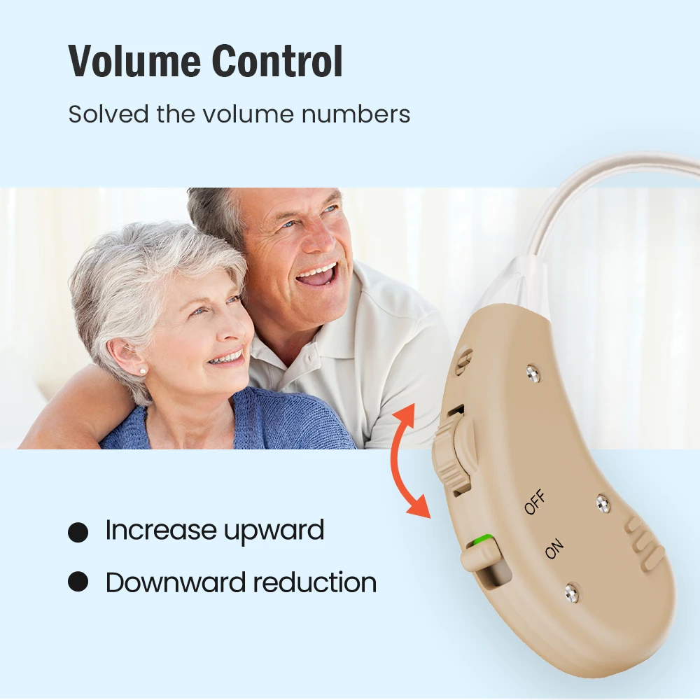 Hearing Amplifiers Set Digital Technology Invisible Design Rechargeable USB Dock Pair Hearing Aids