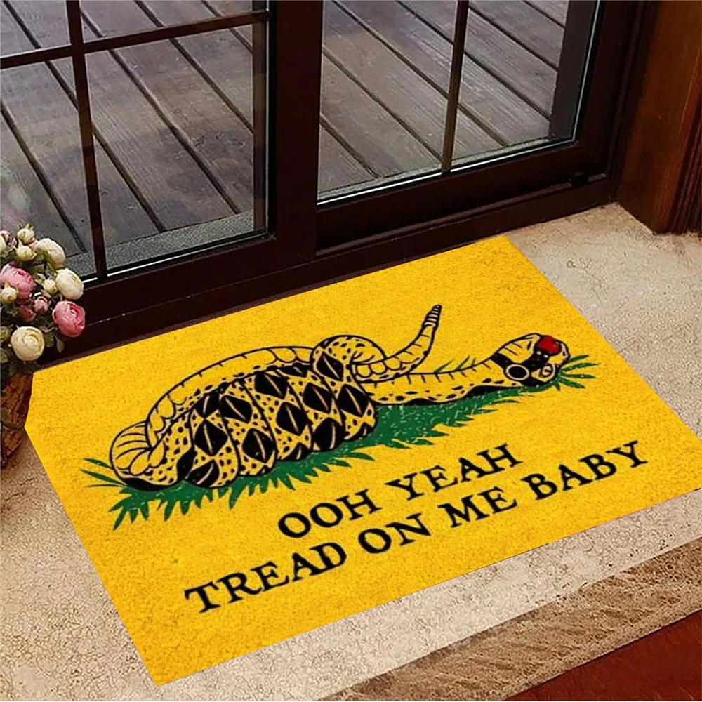 CLOOCL Funny Mats Ooh Yeah Tread On Me Baby Snake Doormat