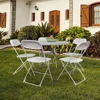 4/6/8/10/12/20Pcs Plastic Folding Chairs Stackable Wedding Party Camping Dining Seats, Home - White/Black 5