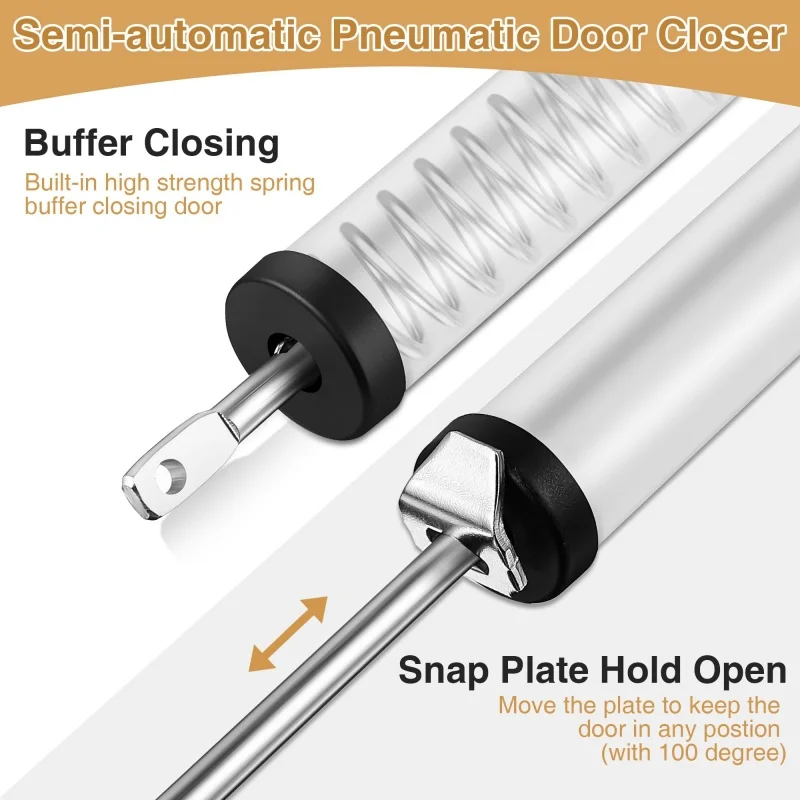 Door Closer Door Stopper 4 Color Soft Closing Automatic 35KG Pneumatic Adjustable