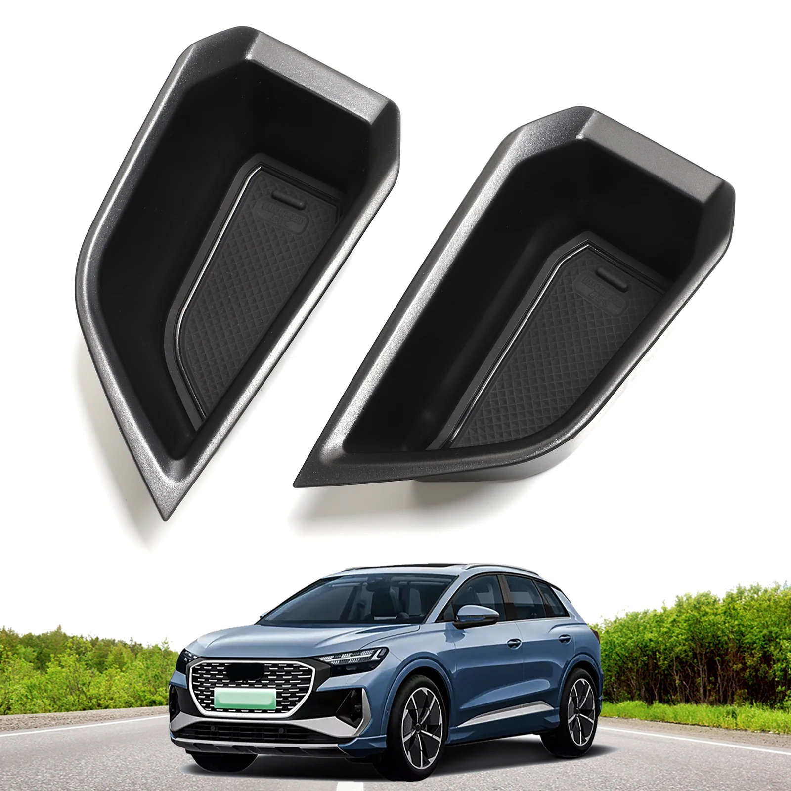 Smabee Door Handle Storage Box for Audi Q4 e-tron Front Rear Door Tray  Accessories Car Side Armrest Organizer Container Tidying - AliExpress